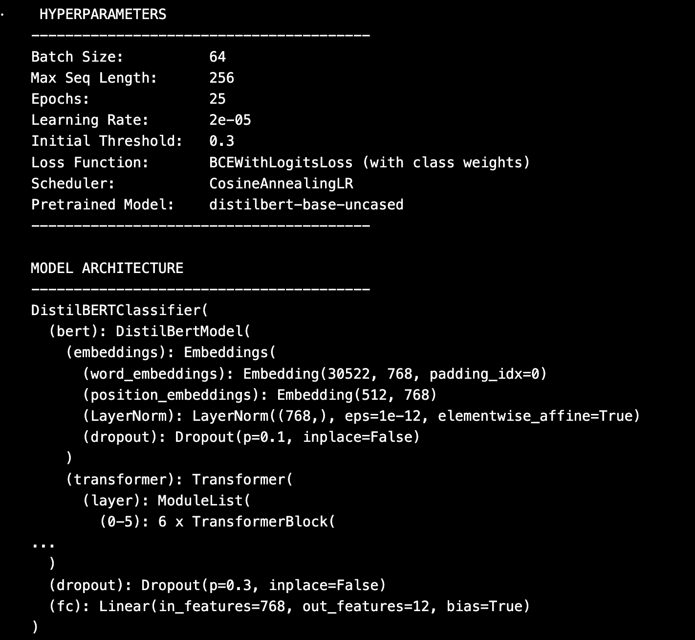 Text Model Architecture